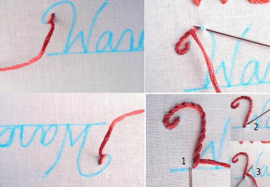 how to embroidery letters hand