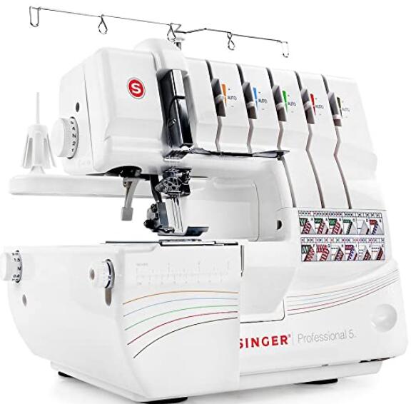 Serger overlock sewing machine with self adjusting